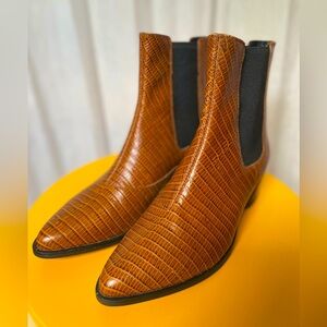 Vagabond Lara Boots, Brown Croc, Size 8